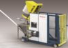 Mobile drum tipper with safety cage